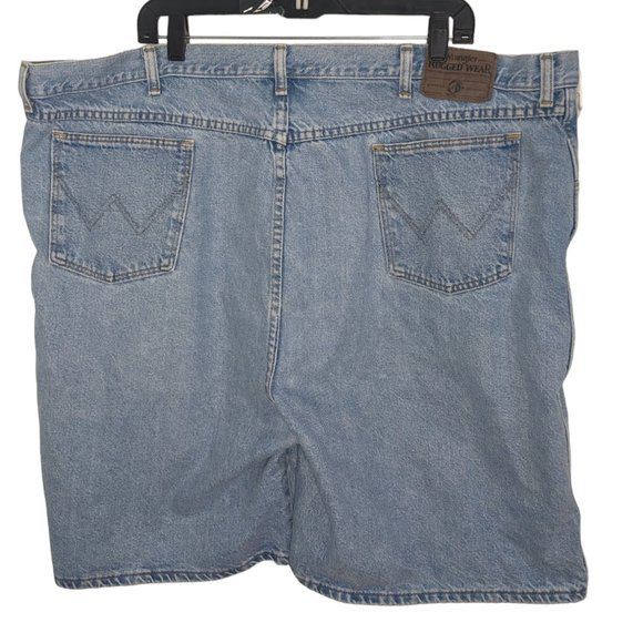 Wrangler Other - Vintage Wrangler Denim Shorts Men W Stitch Pocket Light Wash Size 45 Rugged Wear